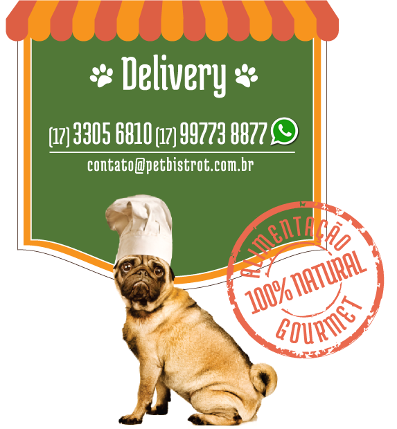 Delivery comida saudável natural para cães e cachorros Pet Bistrot